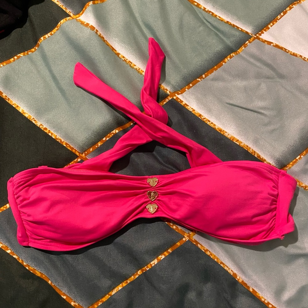 Juicy Couture Bandeau swim top, size small